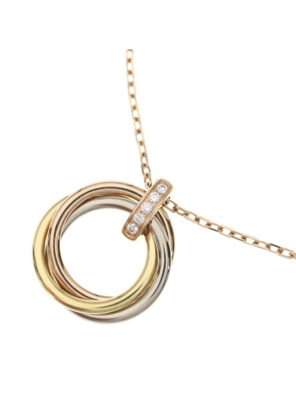 Cartier Trinity Necklace Three Color Diamond